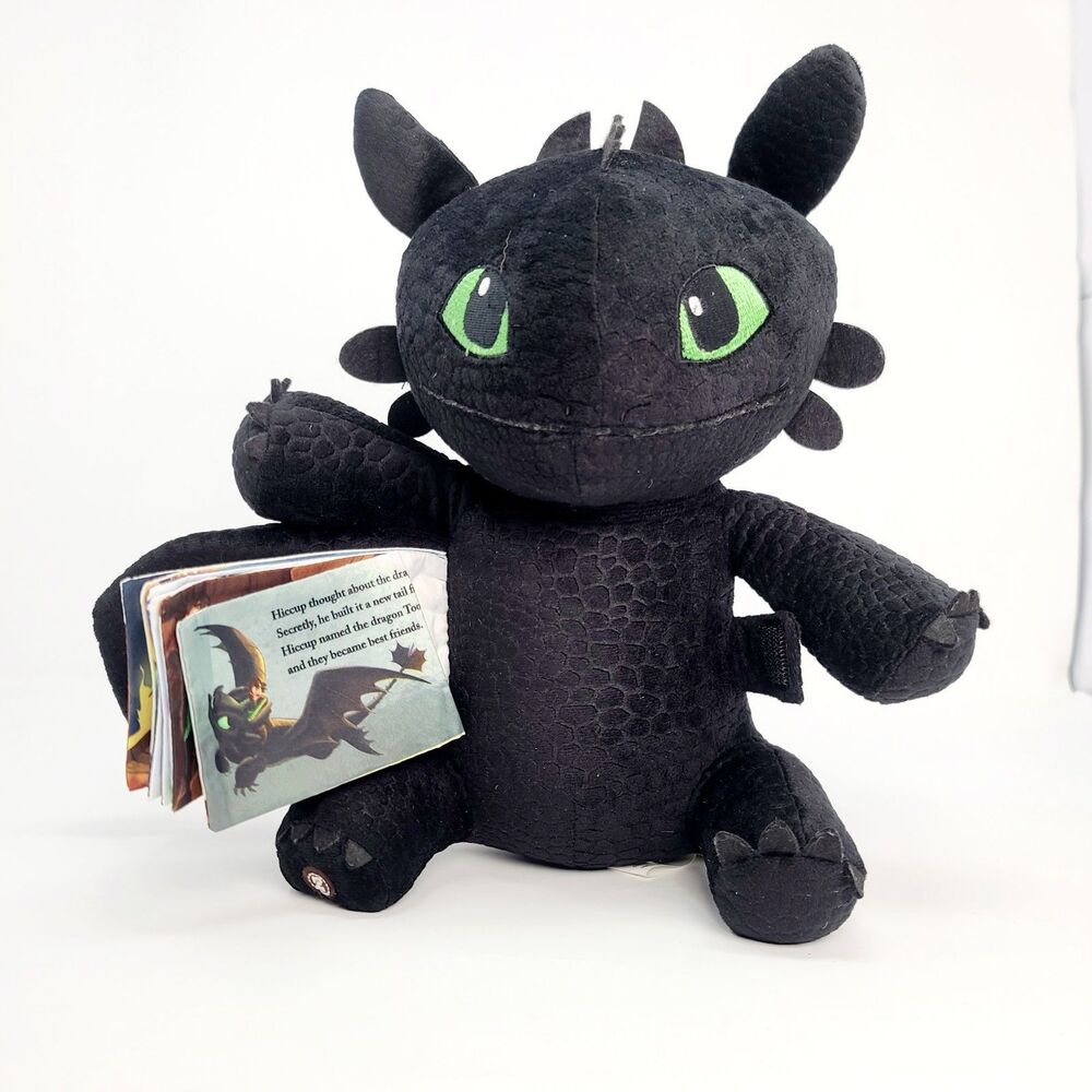 TOOTHLESS Dragon Plush Cloth Book Zoobies Storytime How To Train Your Dragon 12"